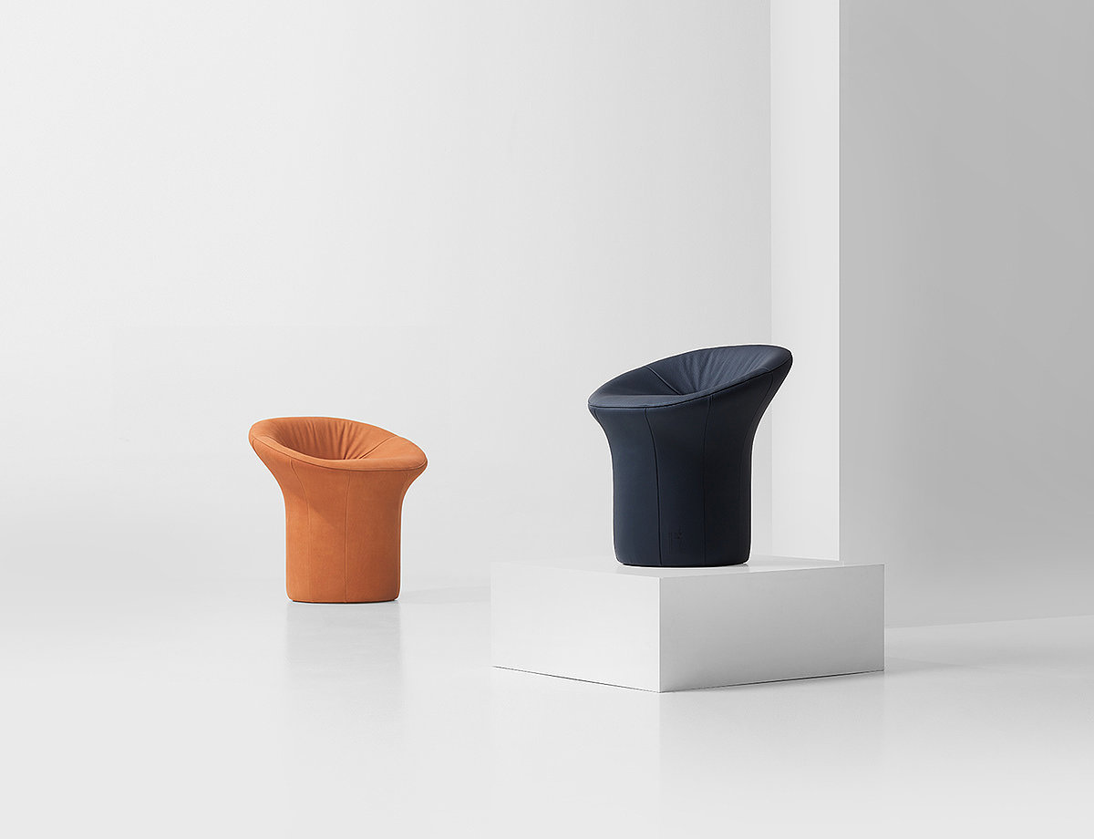 Jiyoun Kim Studio ™，sofa，Scooped Collection，Leatherwear，