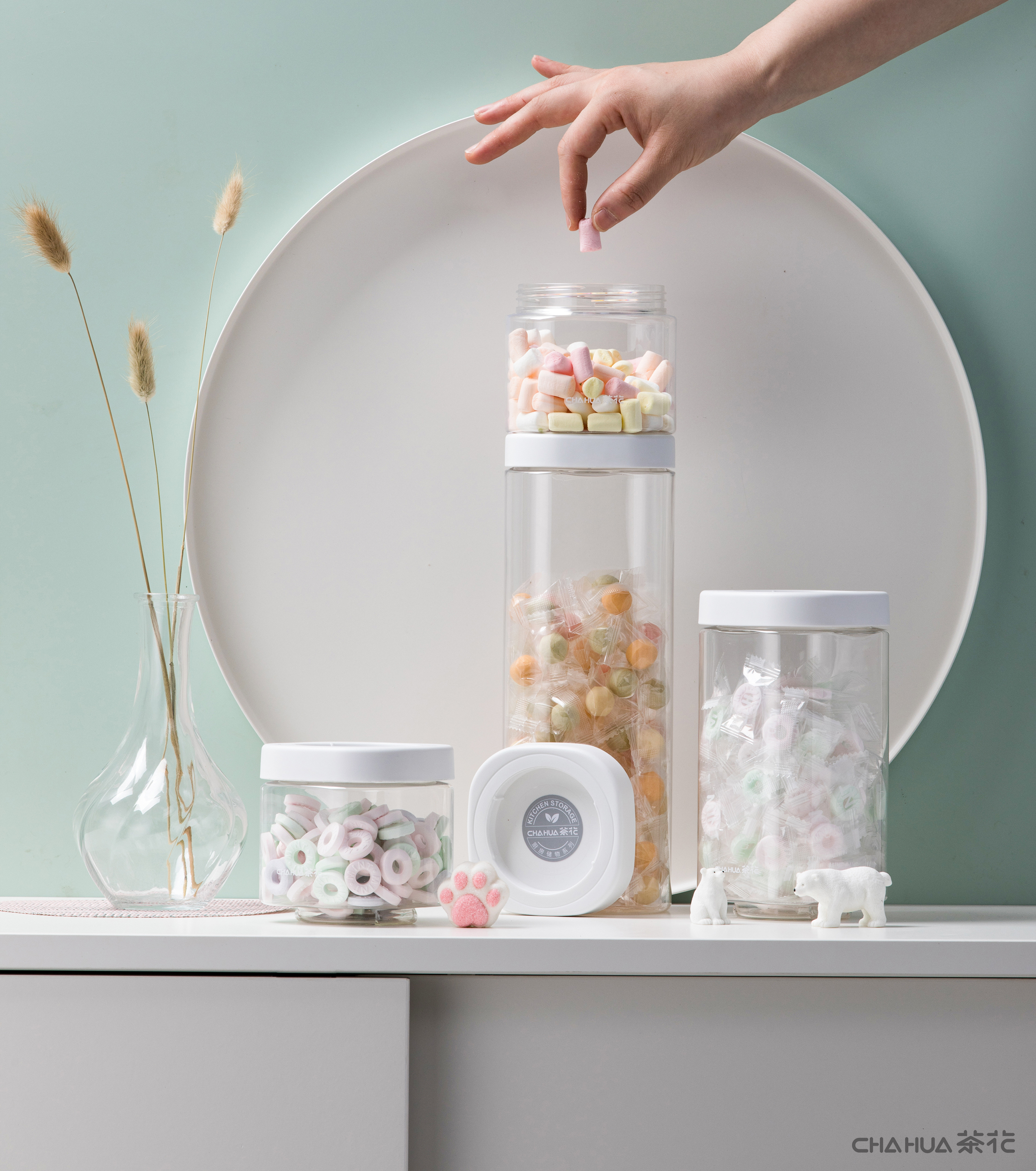 Camellia，Home Furnishing，kitchen，storage tank，Fresh keeping box，