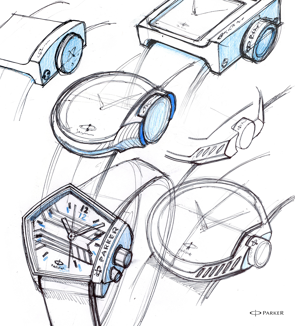Wrist watch，PARKER，product design，industrial design，