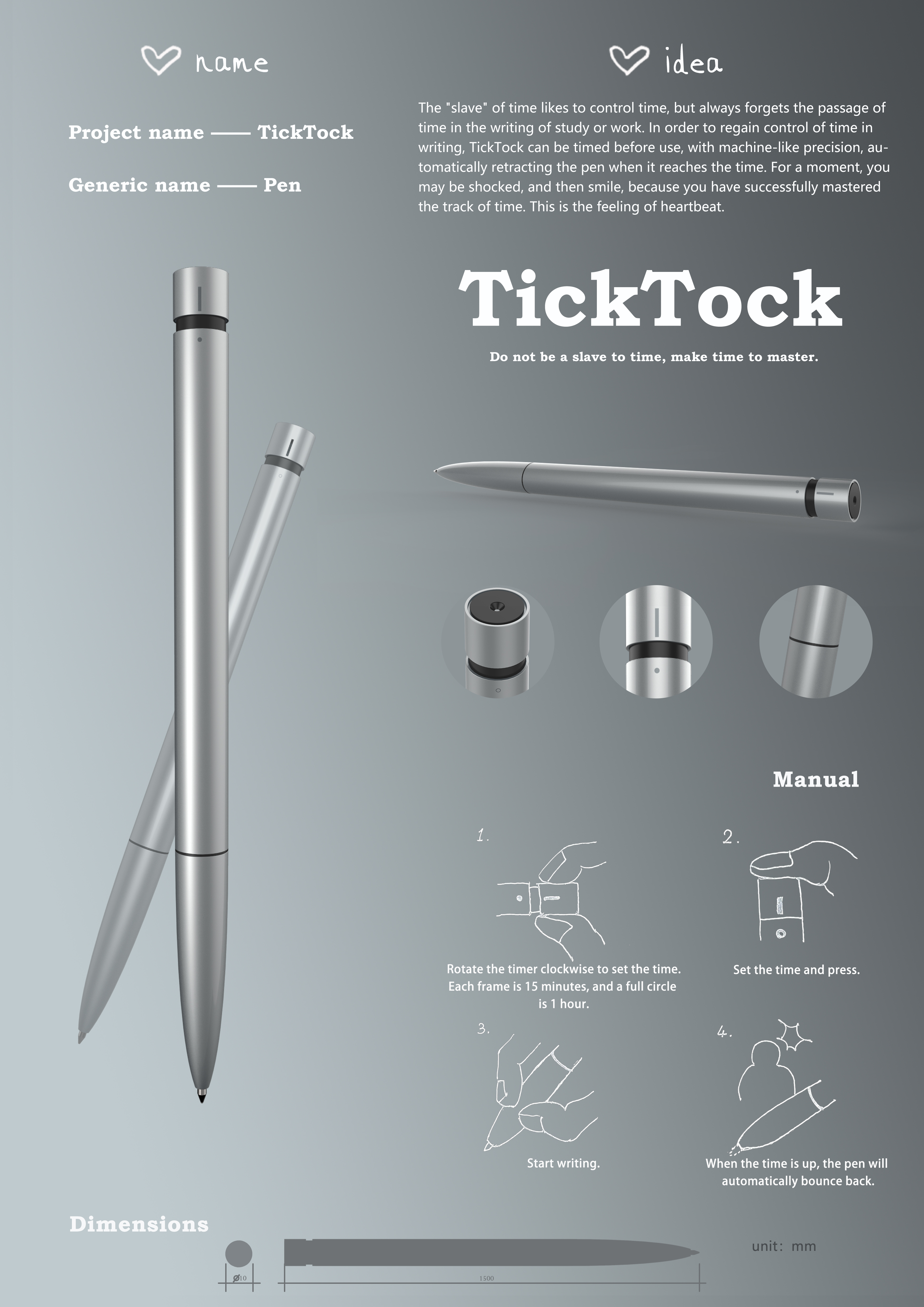 Signature pen，pen，timing，Remind to rest，