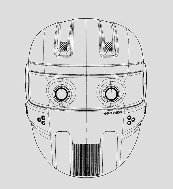 science and technology，Helmet，infra-red，night vision sight，
