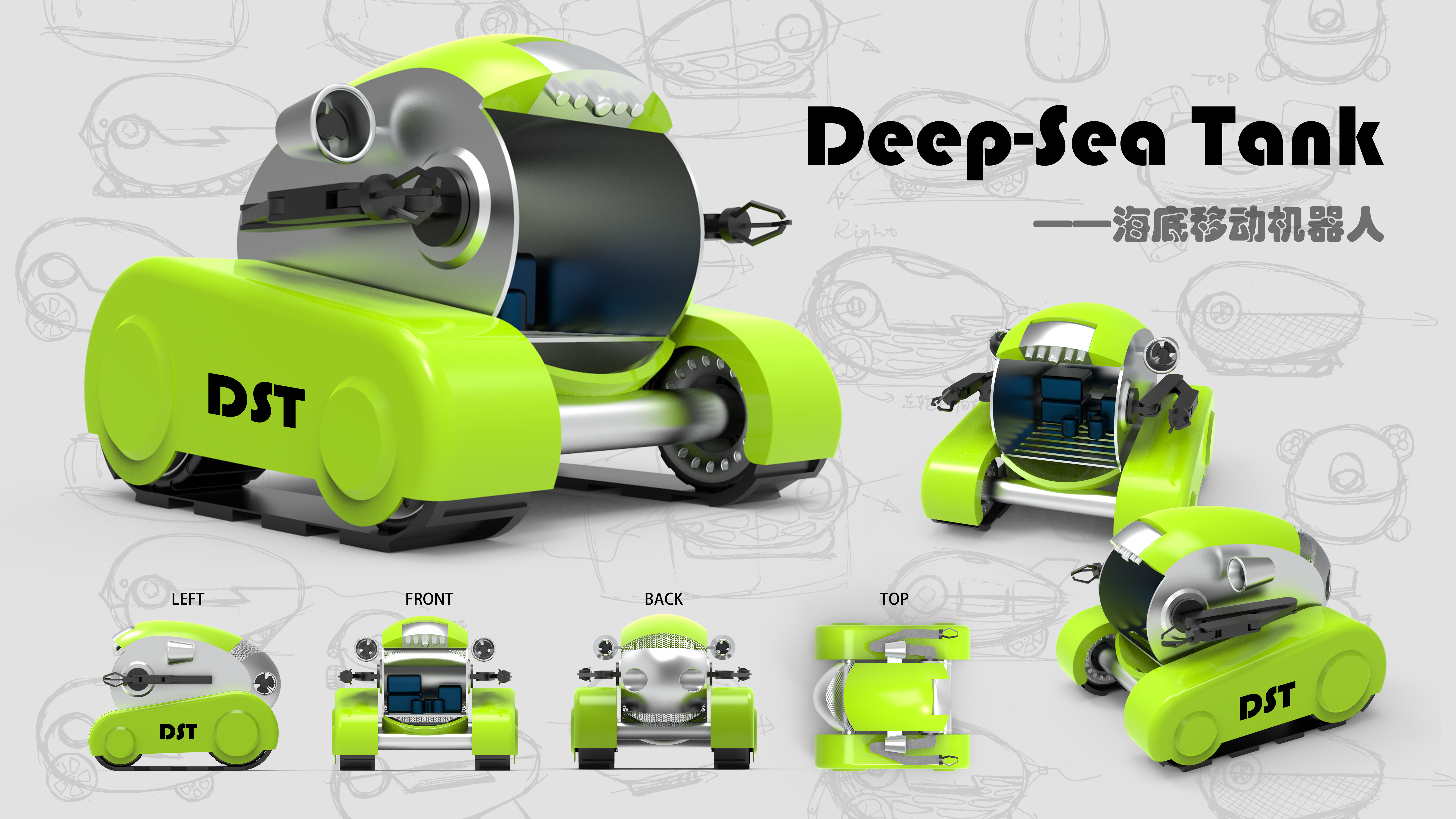 Automatic robot，deep-sea robot ，Modular design，