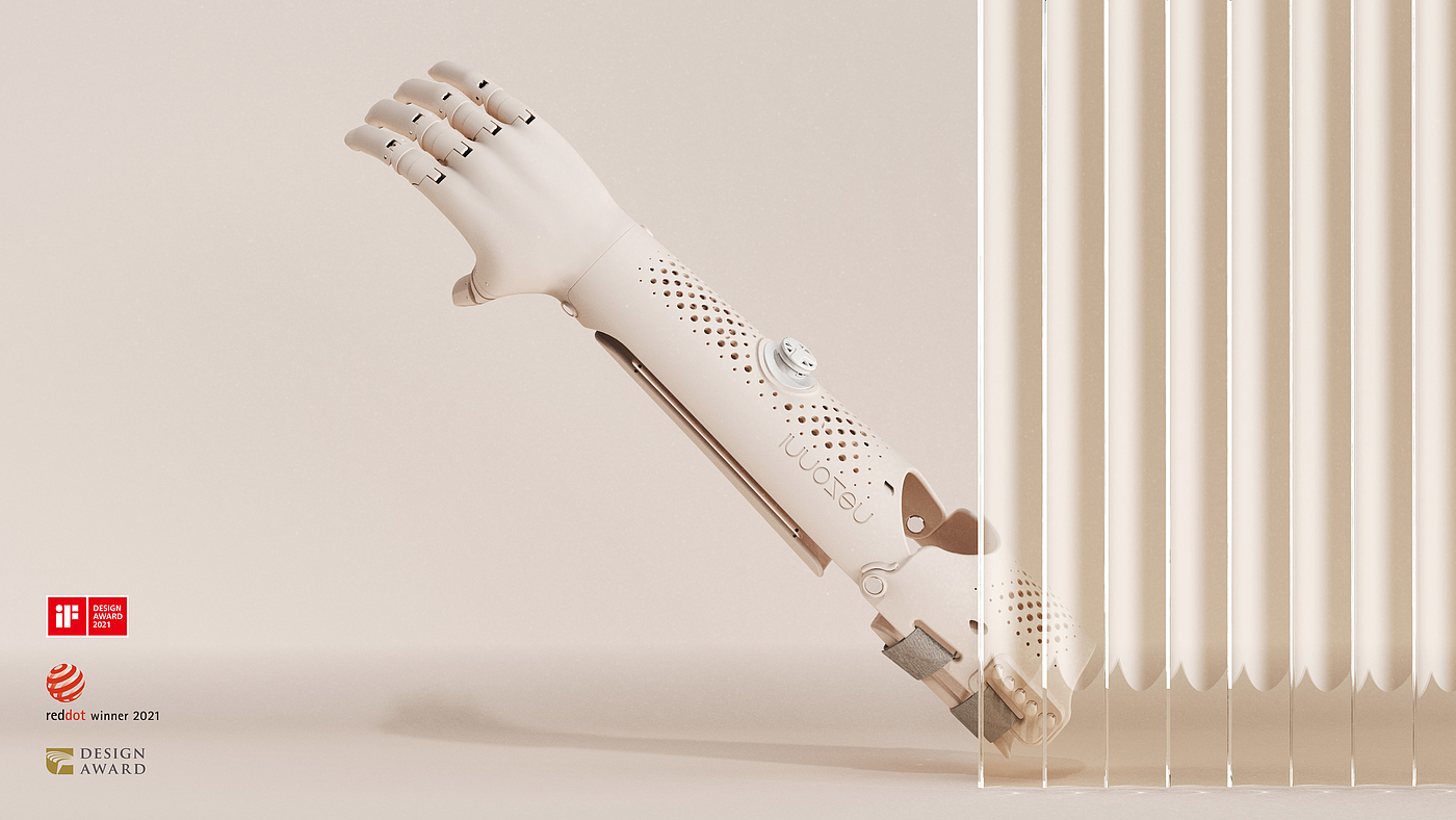 Prosthetics, mechanical arms, disabled children，