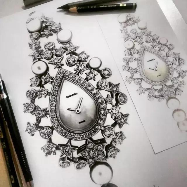 Hand drawn，jewelry，Ring，Diamonds，