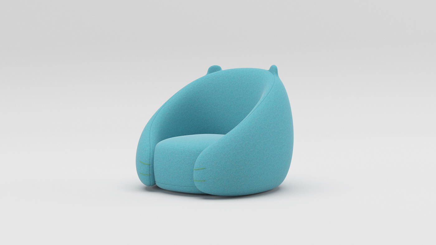 chair，animal，cat，children，