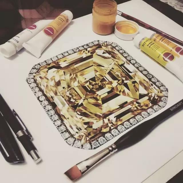 Hand drawn，jewelry，Ring，Diamonds，