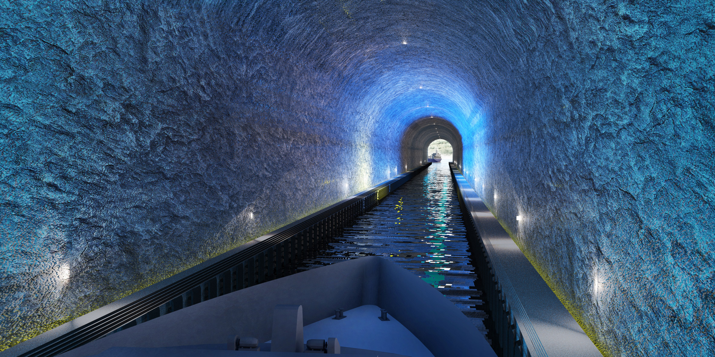 Tunnel，Norway，a ship，