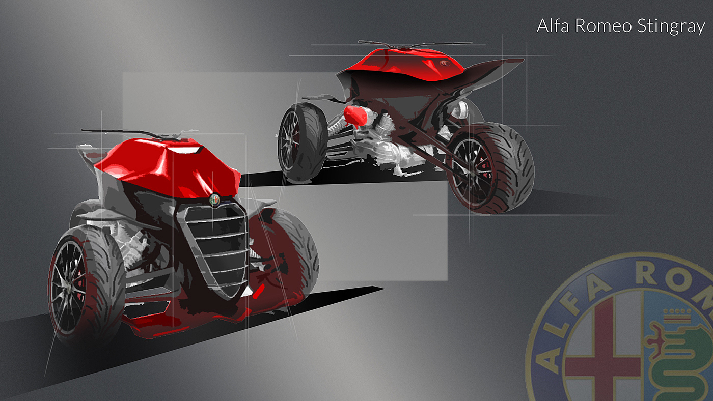 alfa romeo ，concept，motorcycle，Italy，