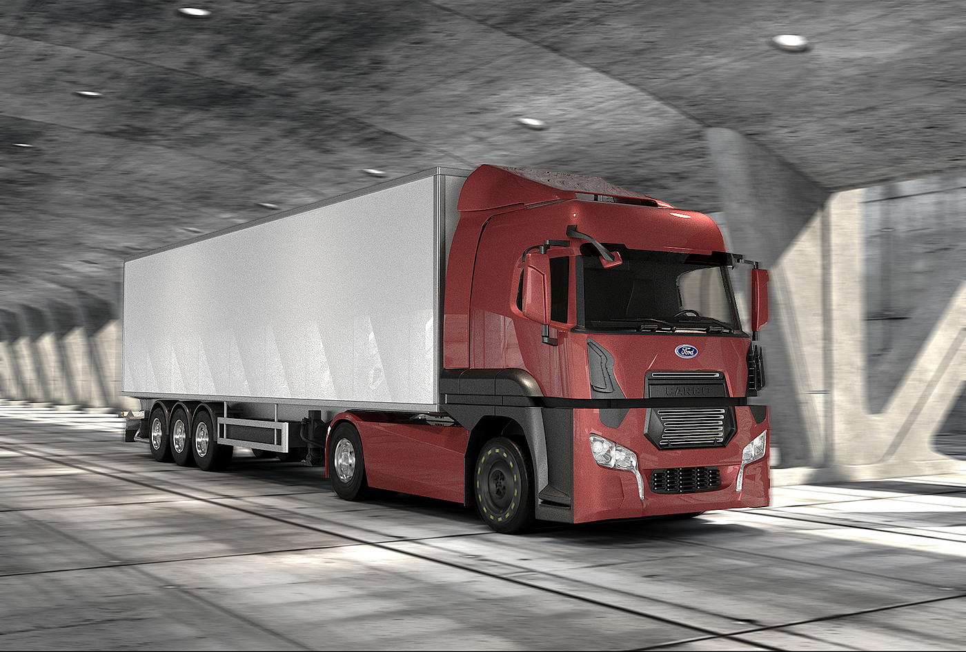 freight transport，Ford，3d，