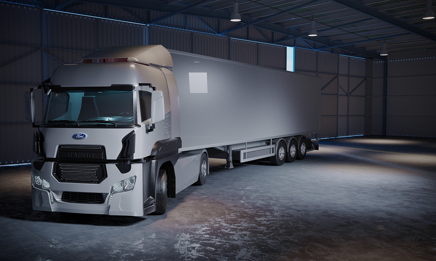 freight transport，Ford，3d，