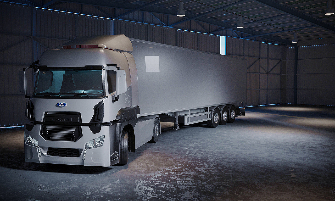 freight transport，Ford，3d，