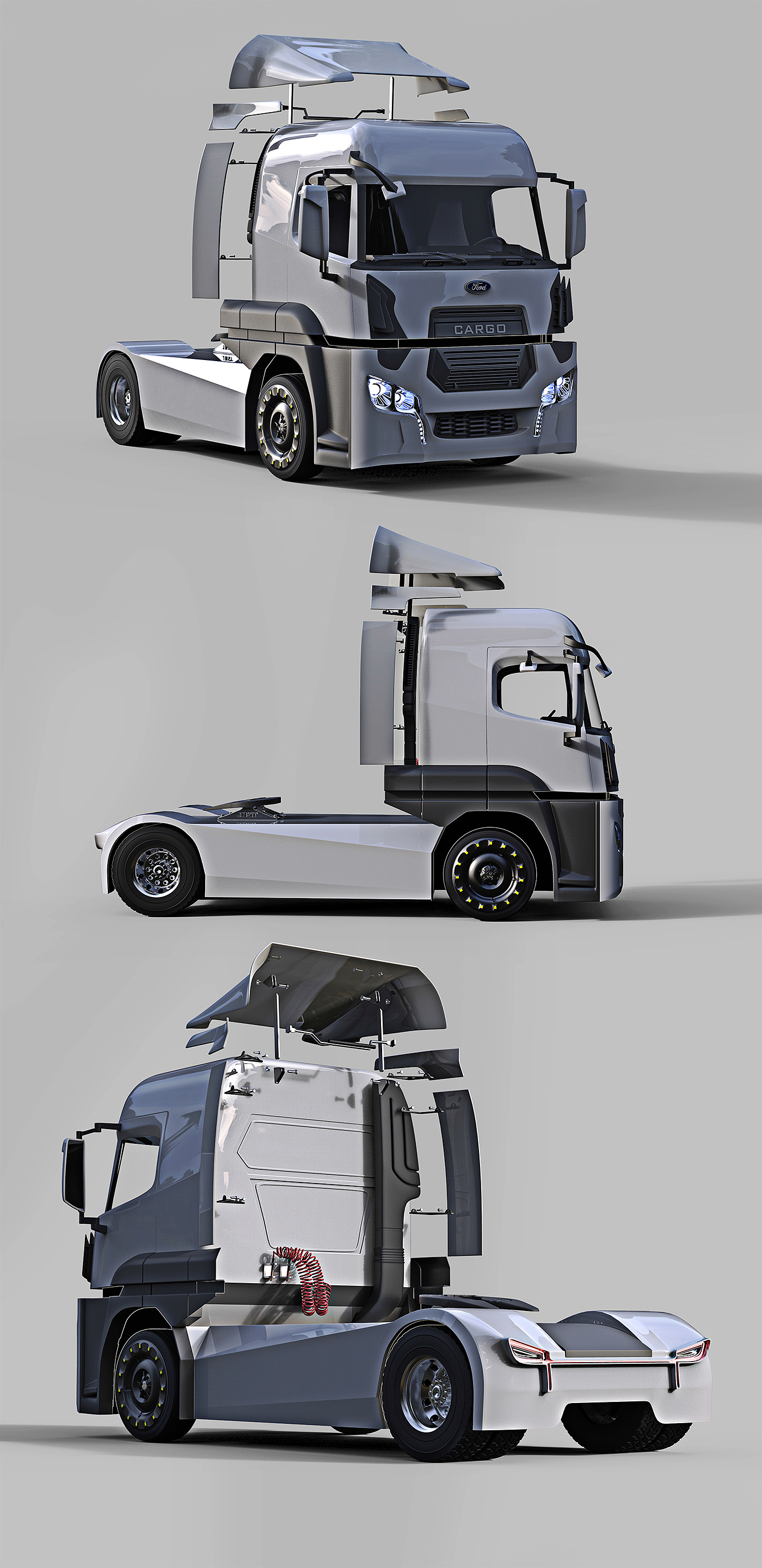 freight transport，Ford，3d，