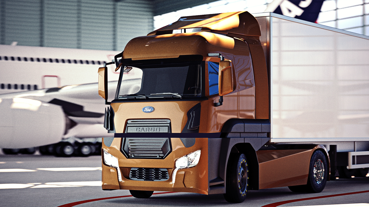 freight transport，Ford，3d，