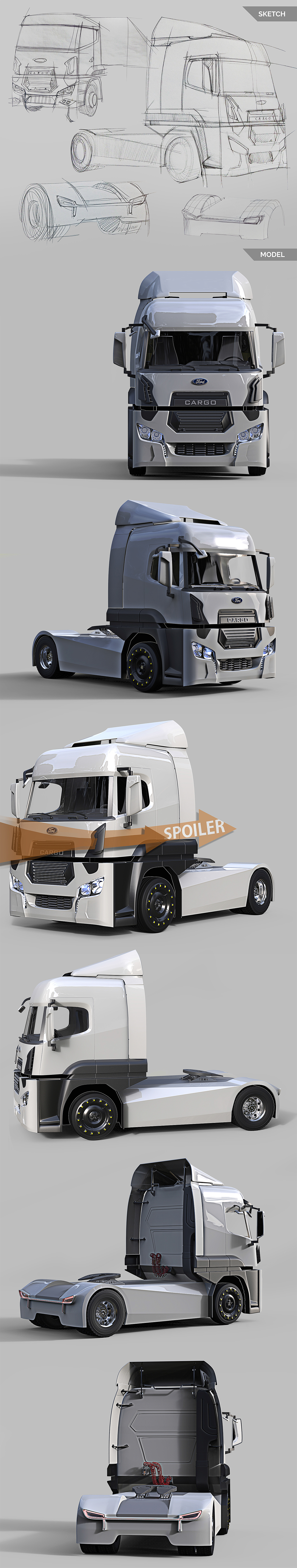 freight transport，Ford，3d，