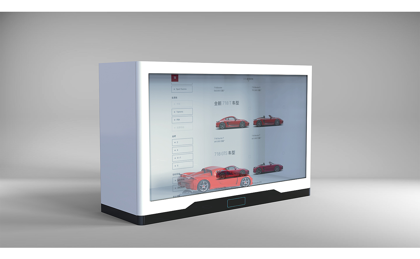 Liquid crystal transparent display cabinet, infrared touch transparent cabinet，Capacitor touch transparent cabinet，Transparent screen，