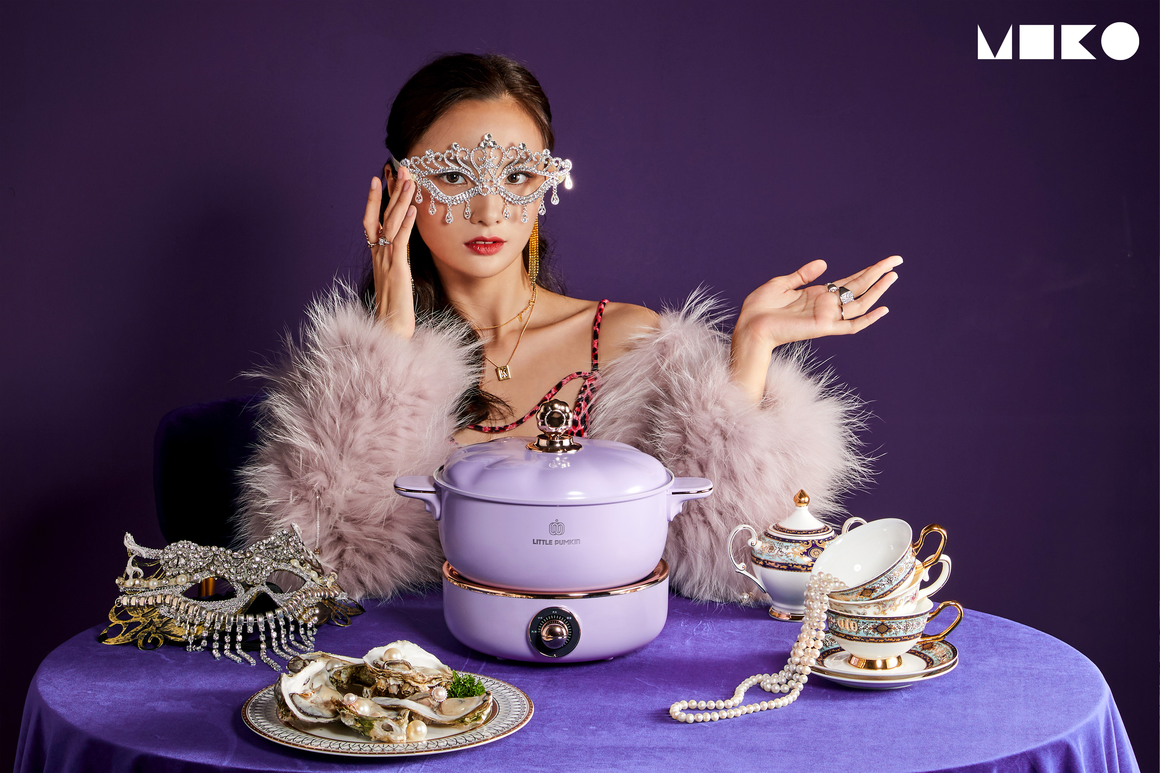 small home appliances，Retro elements，Pumpkin，kitchen，product design，Multifunctional electric cooker，Rice shell industrial design，