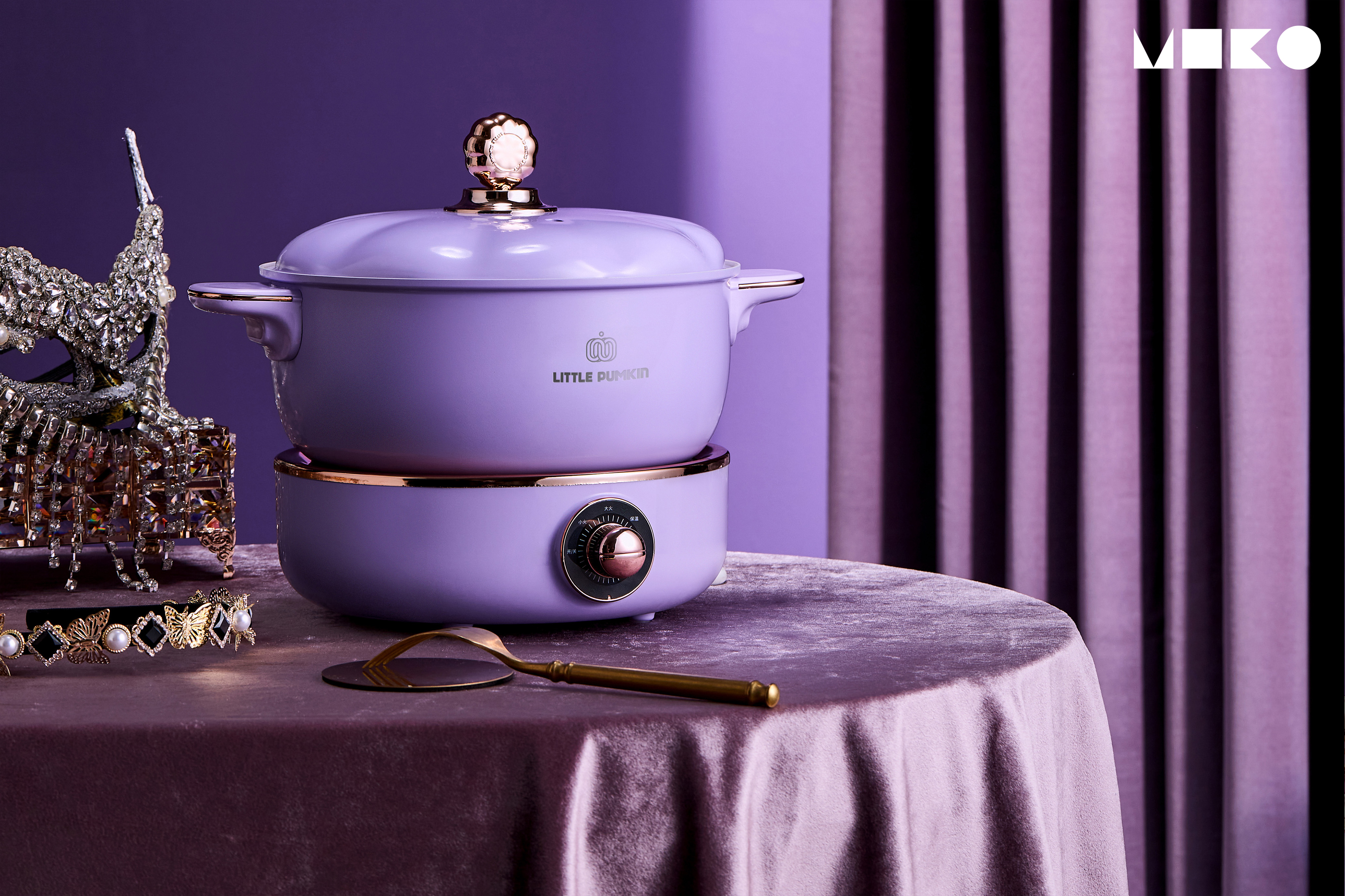 small home appliances，Retro elements，Pumpkin，kitchen，product design，Multifunctional electric cooker，Rice shell industrial design，