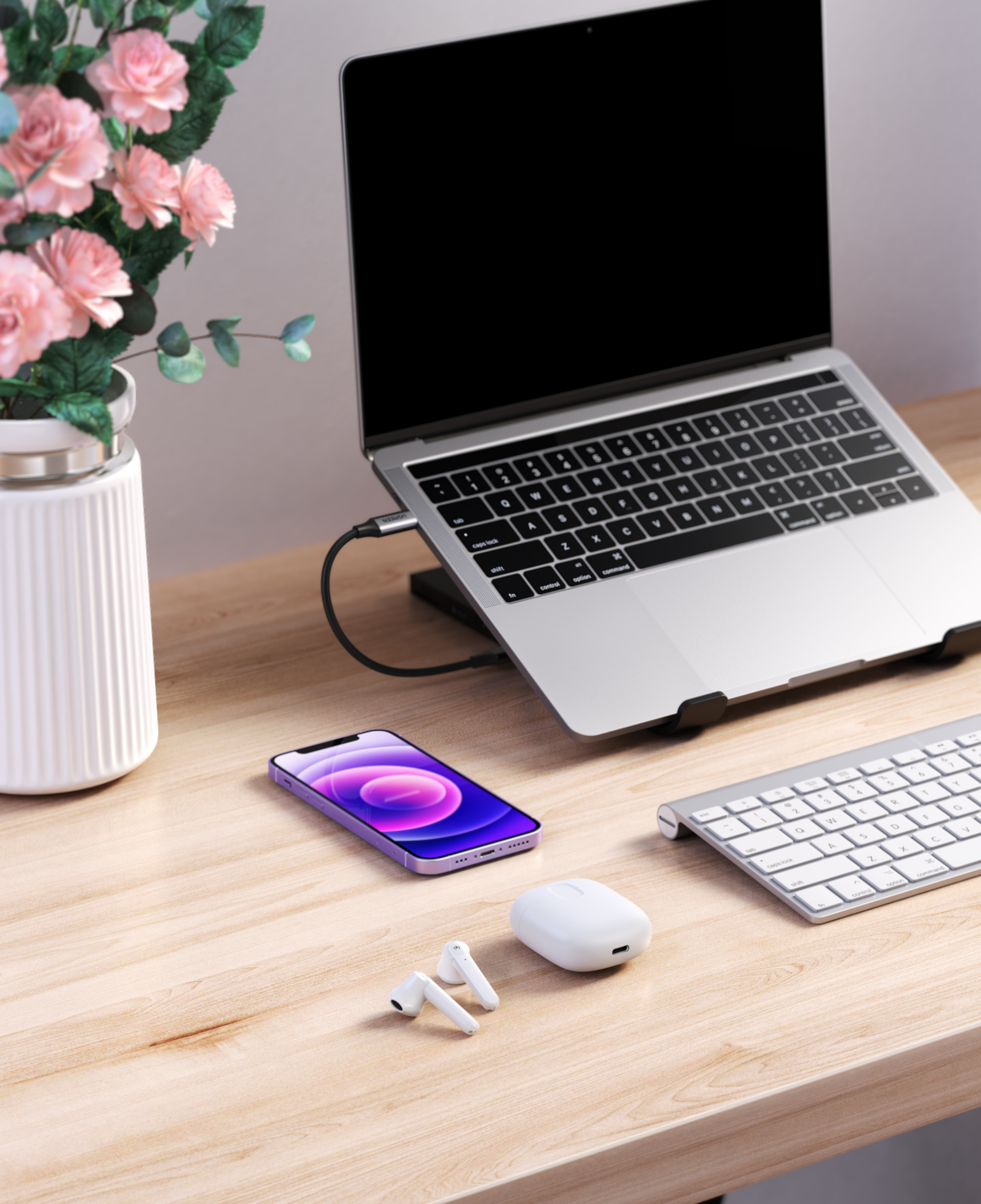 Product rendering，Green couplet，TWS headset，keyshot，Render，