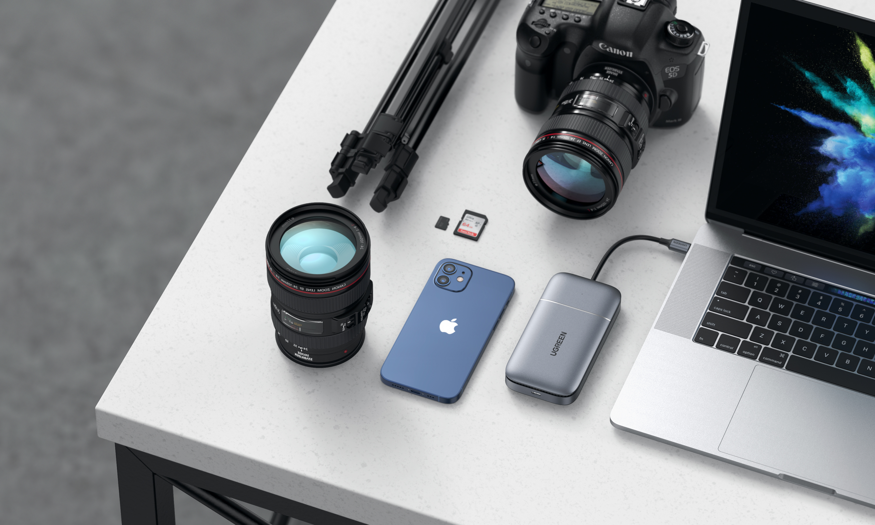 Product rendering，Green couplet，TWS headset，keyshot，Render，