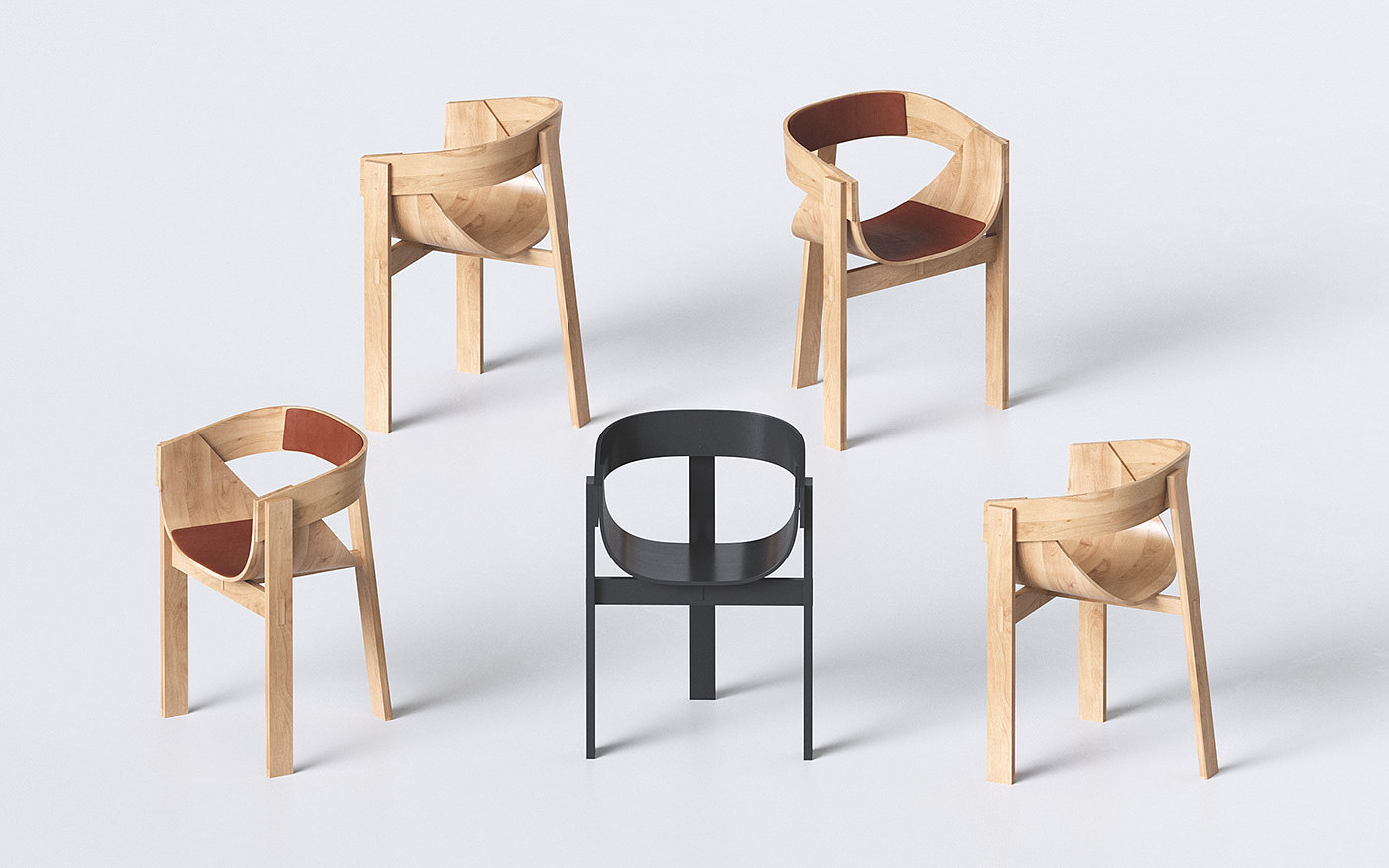 wood，chair，Plywood，black，