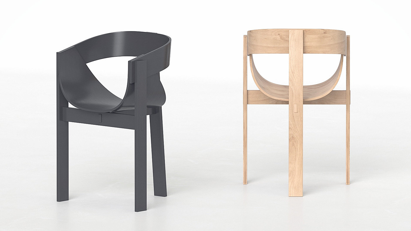 木头，椅子，胶合板，黑色，