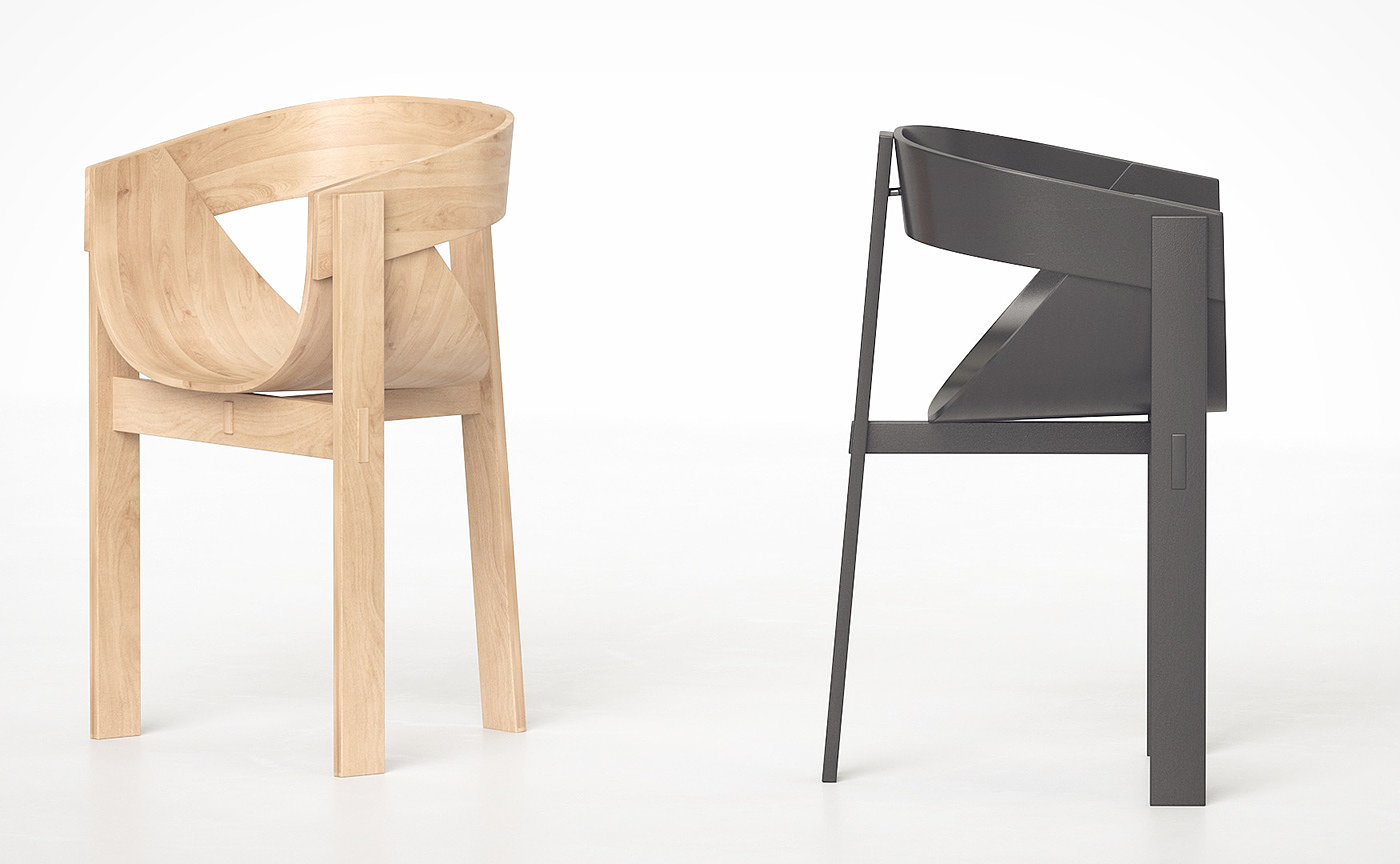 木头，椅子，胶合板，黑色，