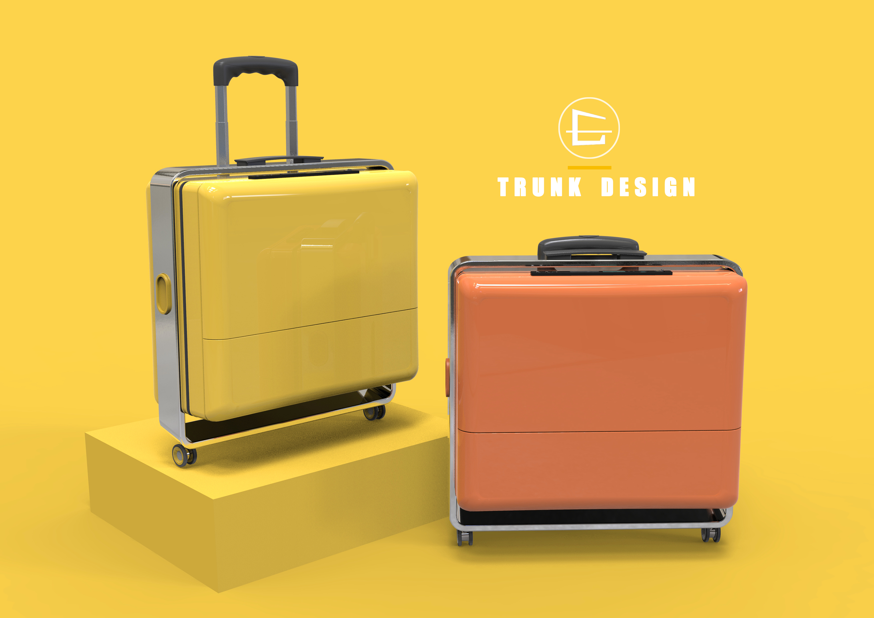 为学生设计的一款创意行李箱可当学习桌