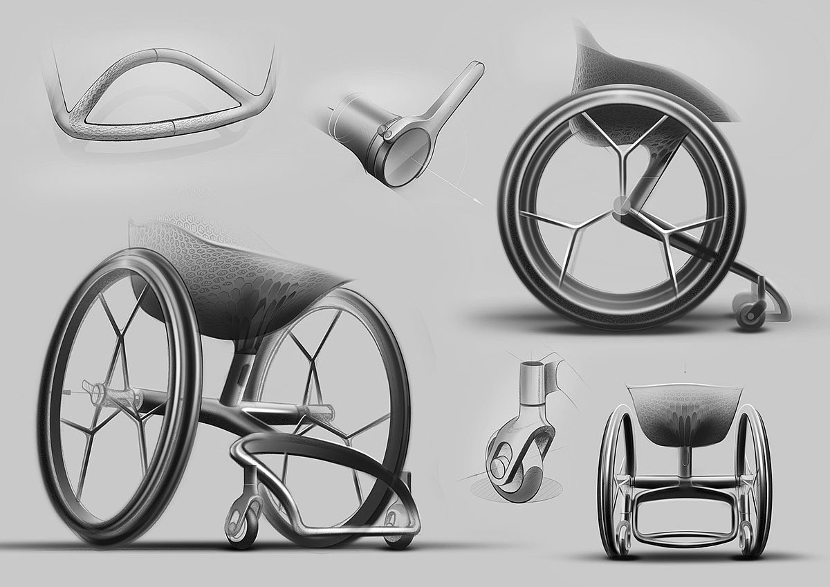 wheelchair，Medical equipment，science and technology，industrial design，