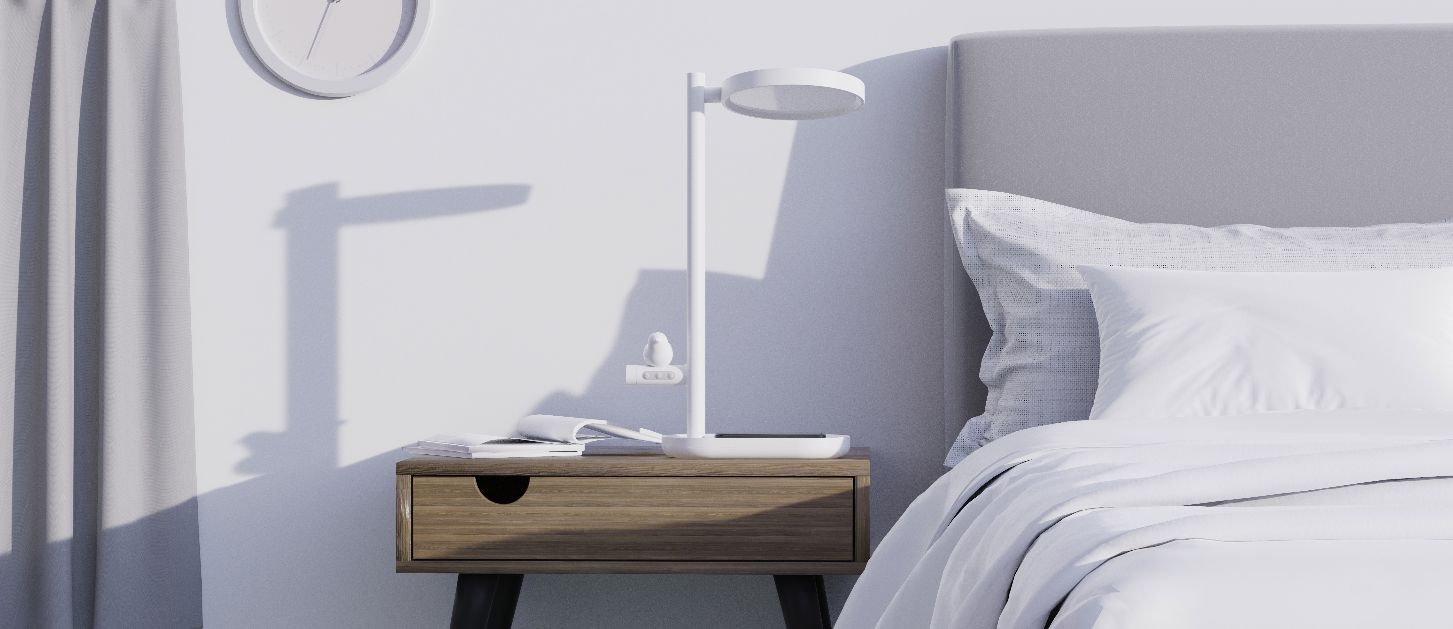 Desk lamp，Night light，Wireless charging，