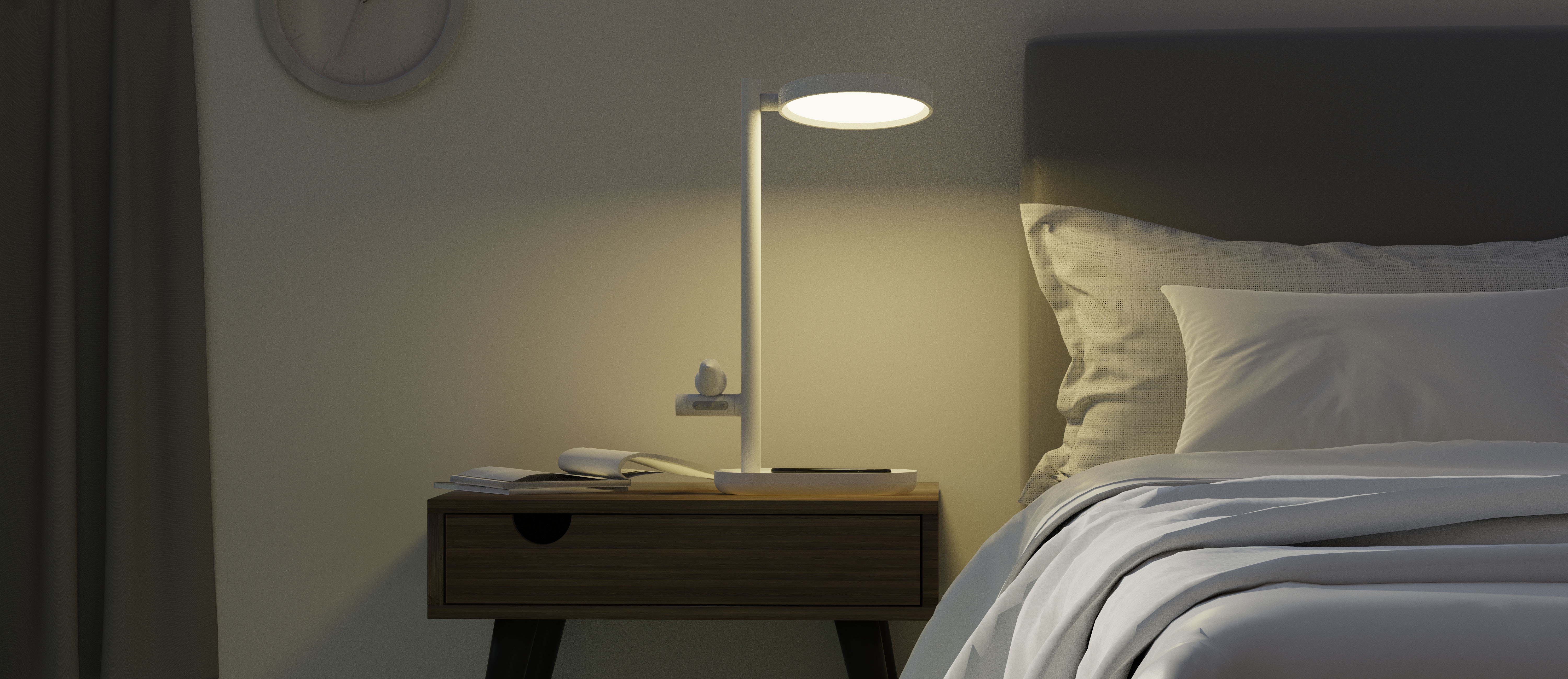 Desk lamp，Night light，Wireless charging，