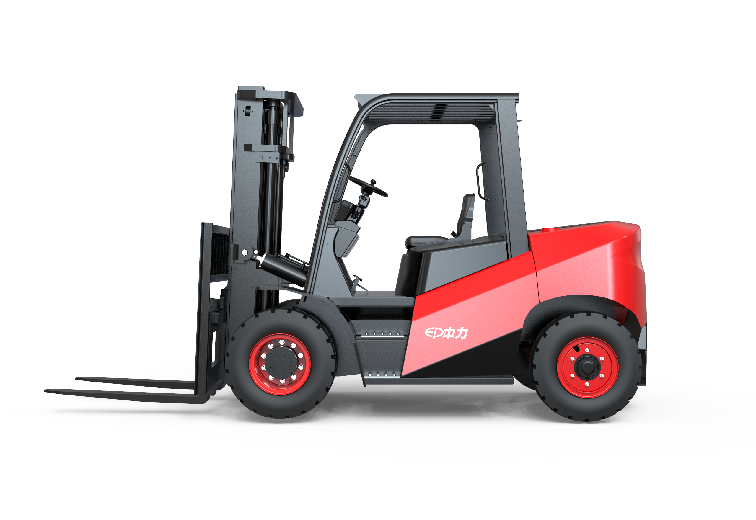 设计赋能传统叉车阐述大型机械之美70吨新能源叉车设计