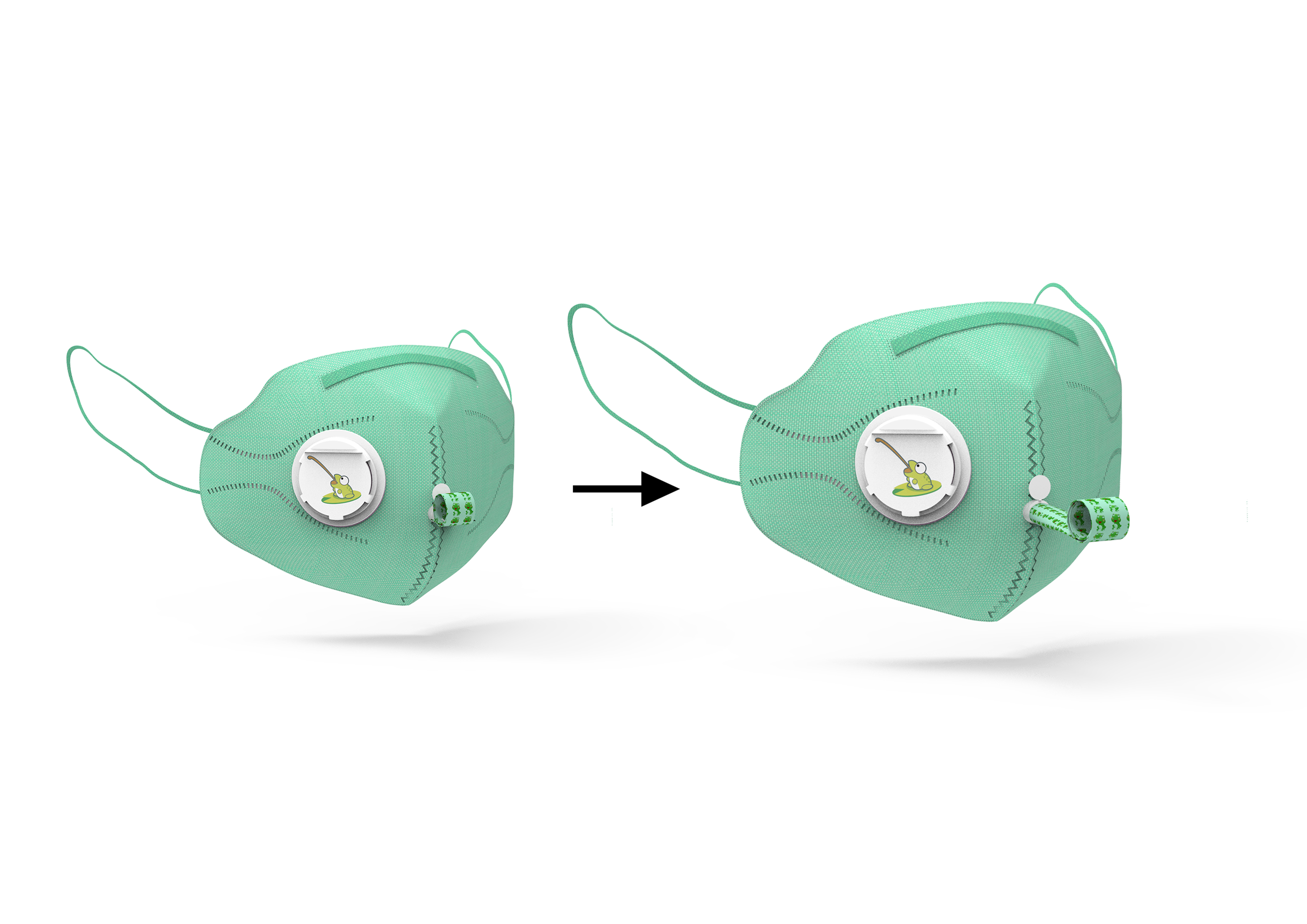 children，interest，Mask，frog，，