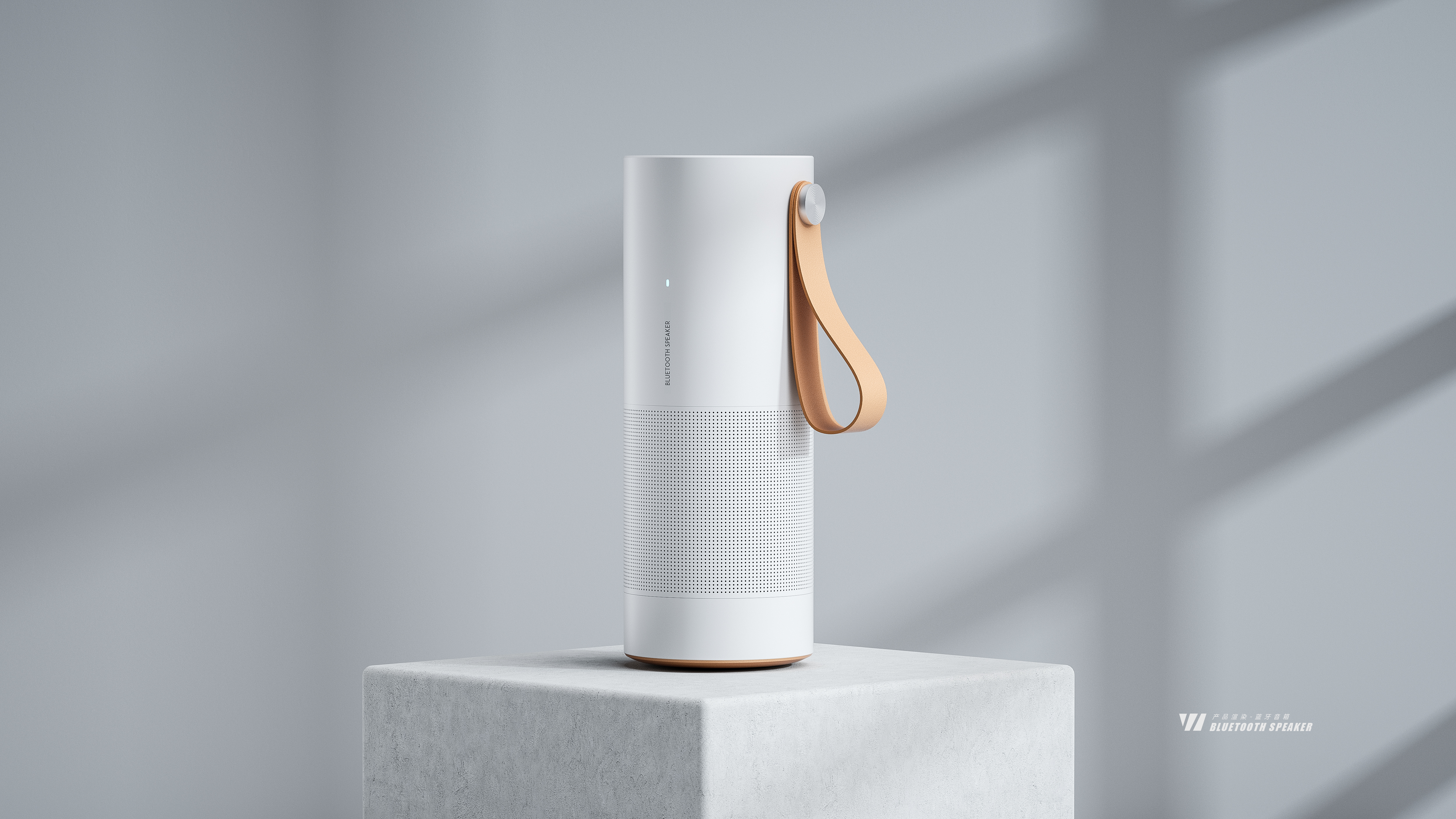 Bluetooth Speaker ，Simplicity，white，Render，