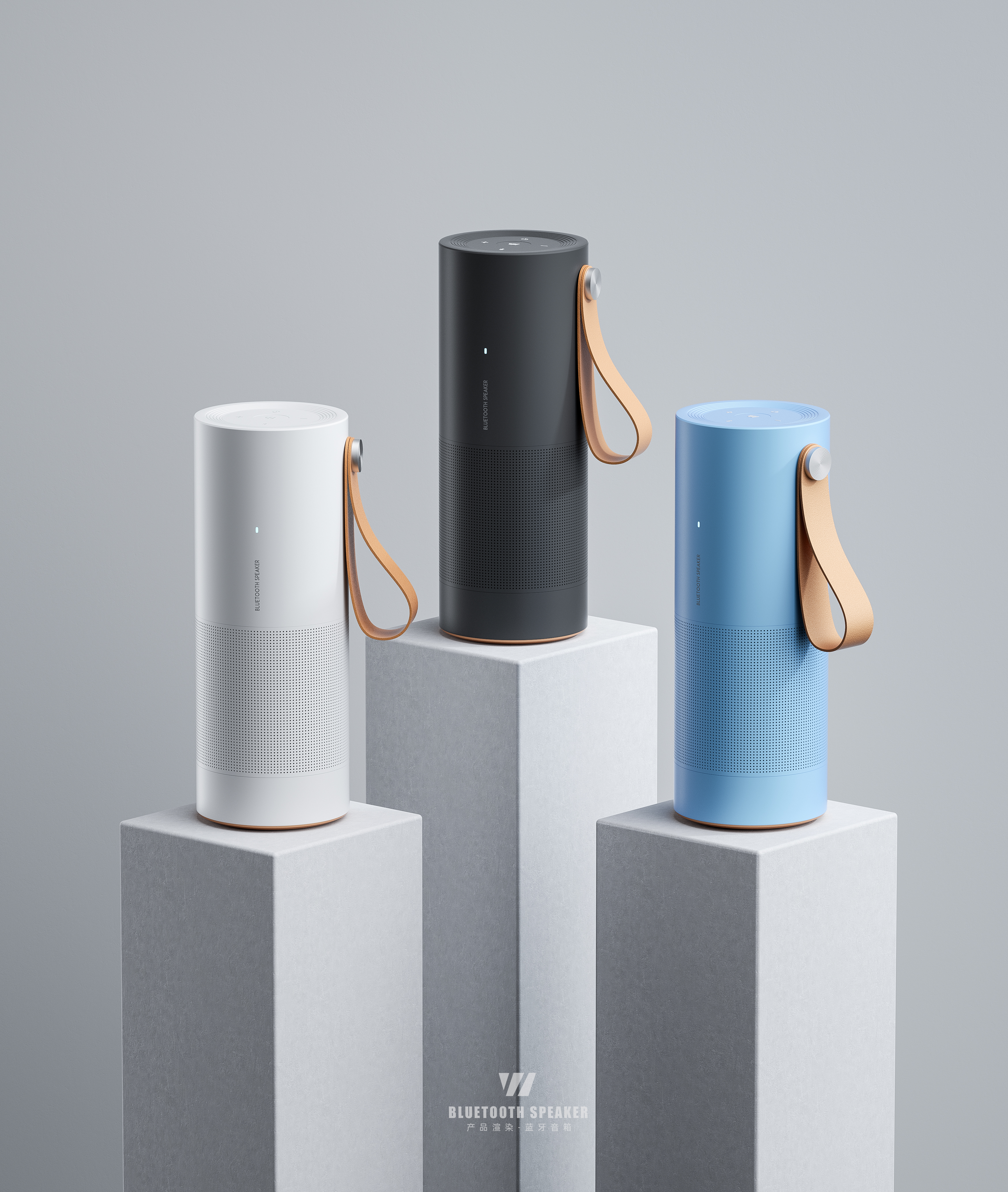 Bluetooth Speaker ，Simplicity，white，Render，