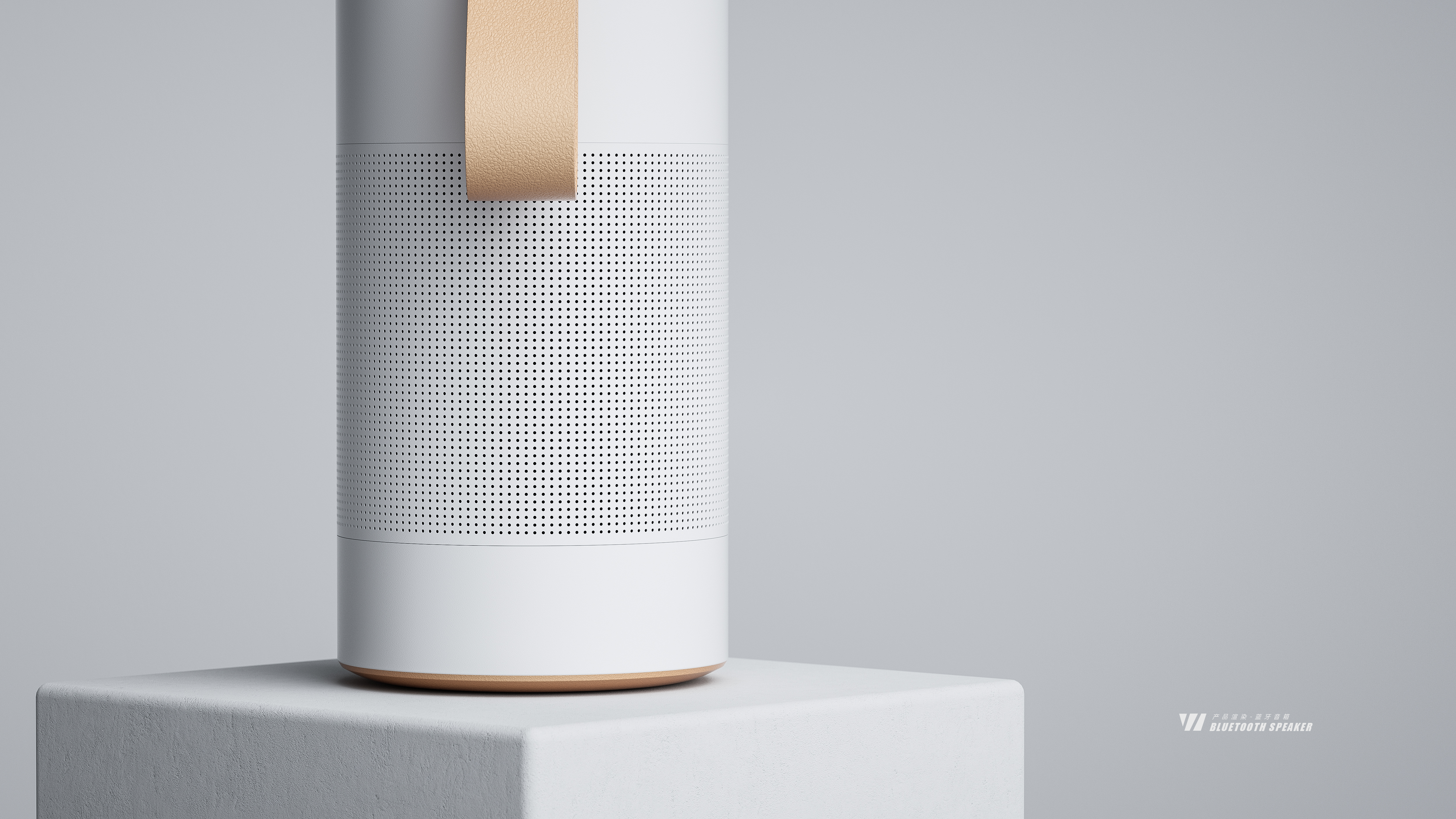 Bluetooth Speaker ，Simplicity，white，Render，