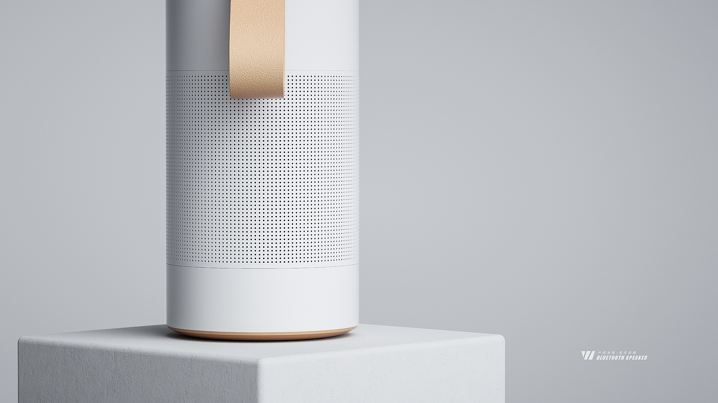 Bluetooth Speaker ，Simplicity，white，Render，
