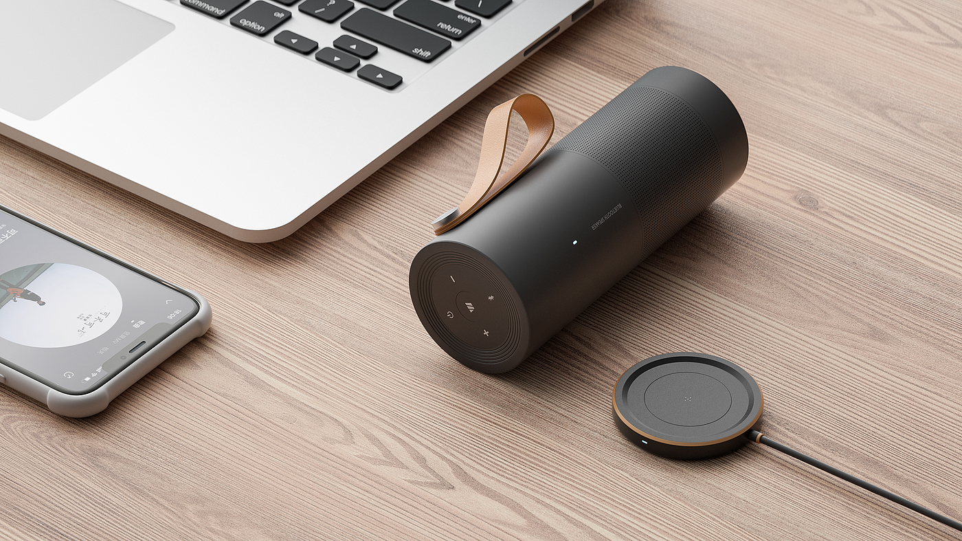 Bluetooth Speaker ，Simplicity，white，Render，