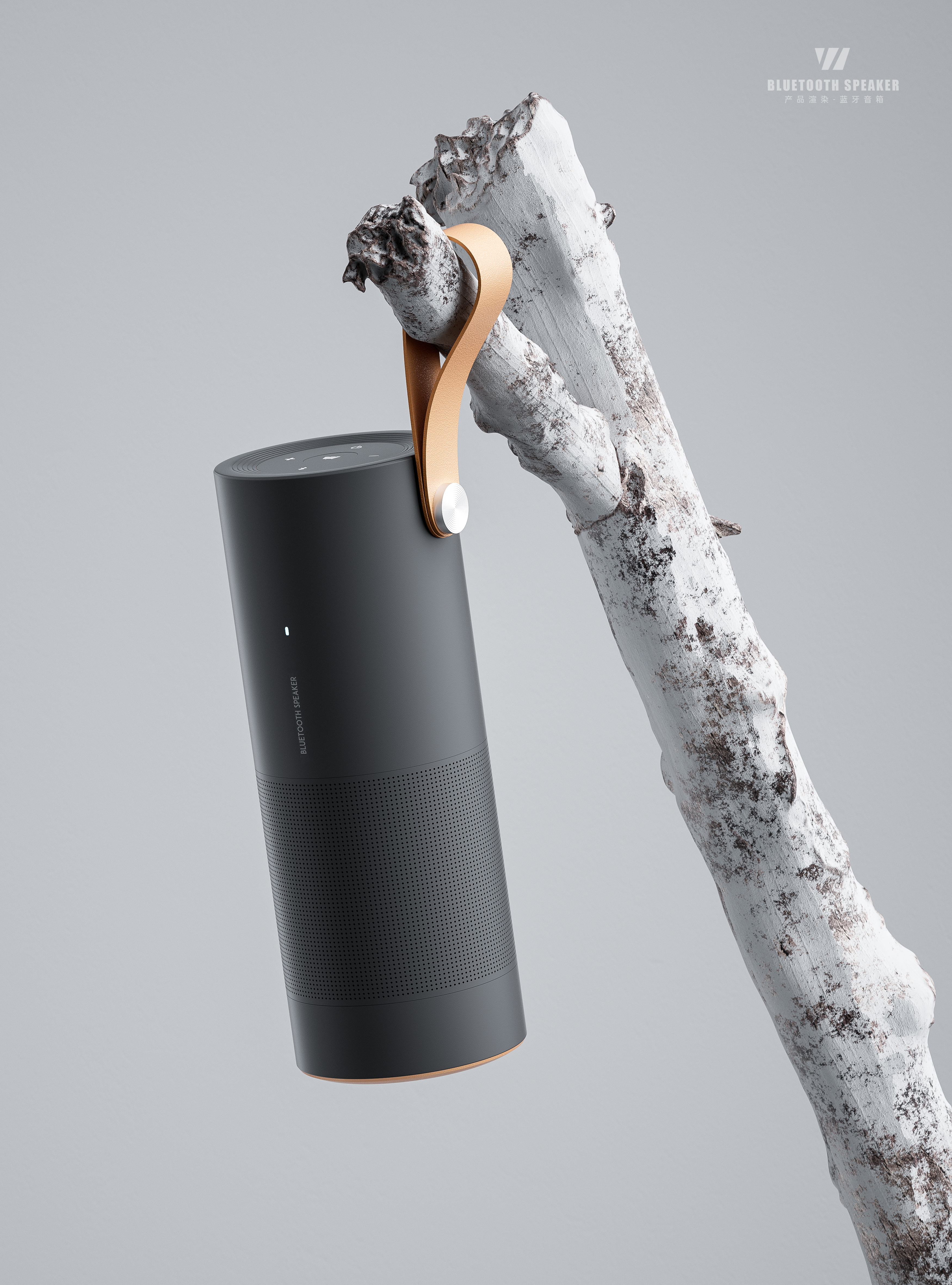 Bluetooth Speaker ，Simplicity，white，Render，