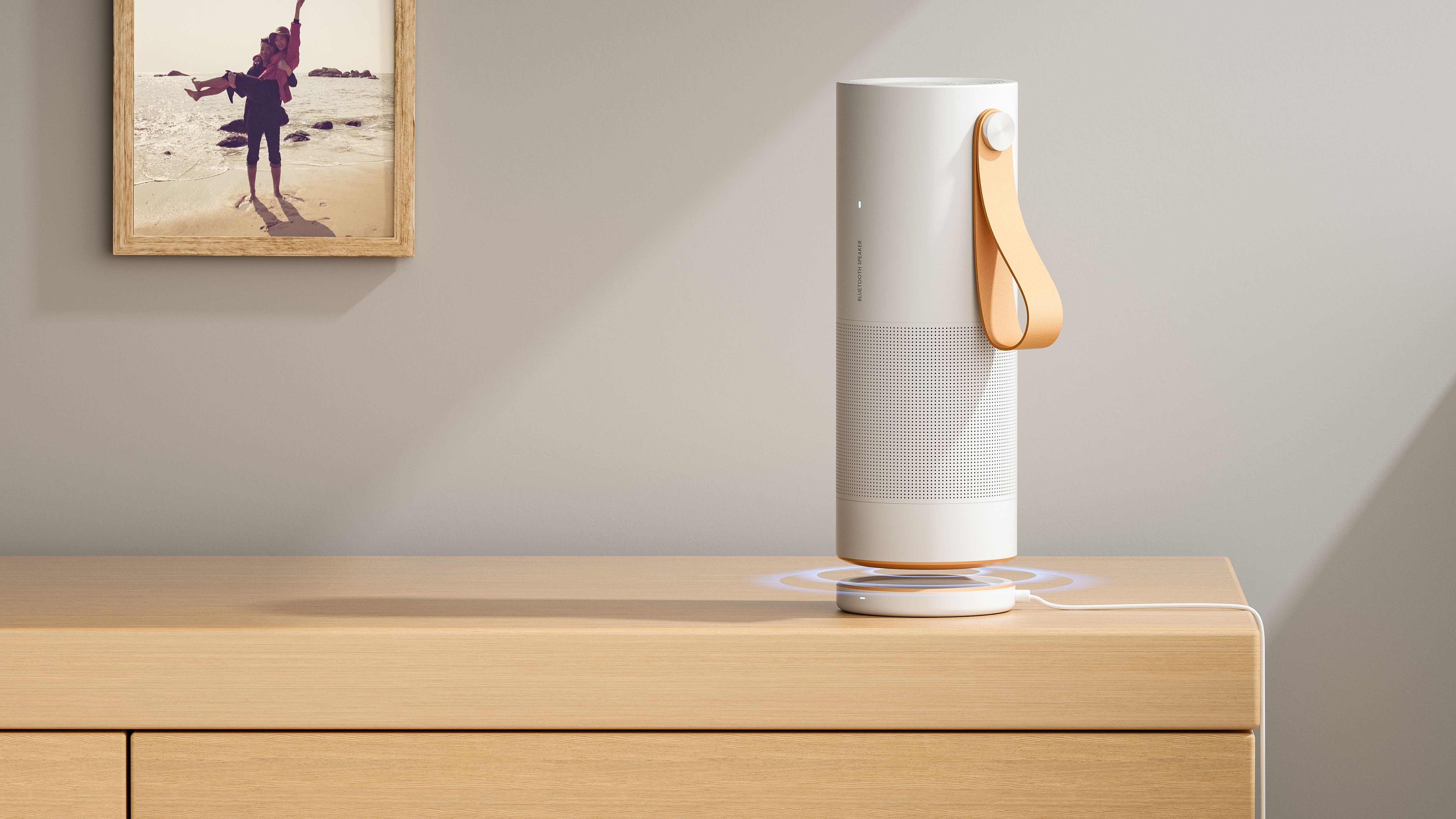 Bluetooth Speaker ，Simplicity，white，Render，