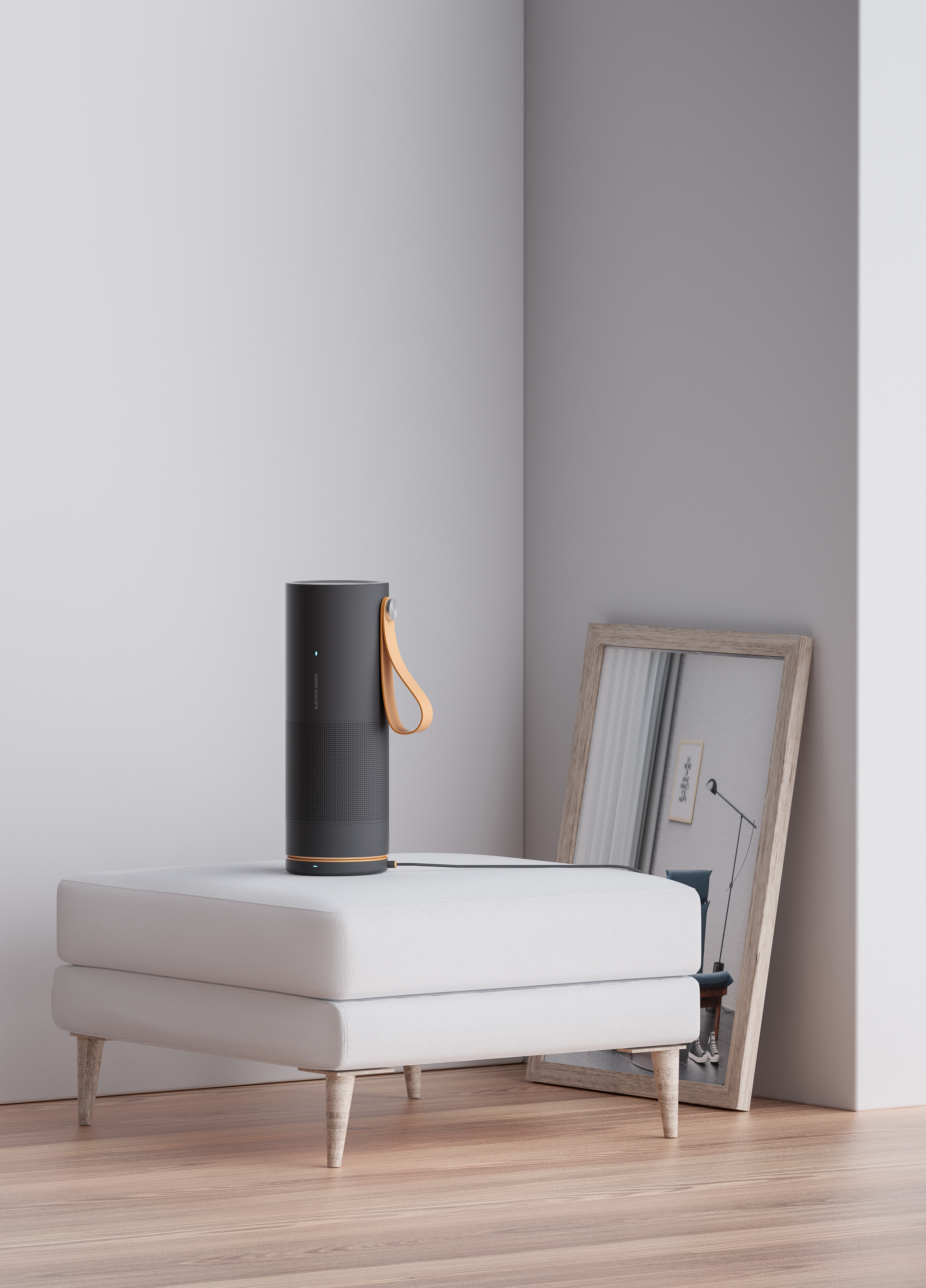 Bluetooth Speaker ，Simplicity，white，Render，