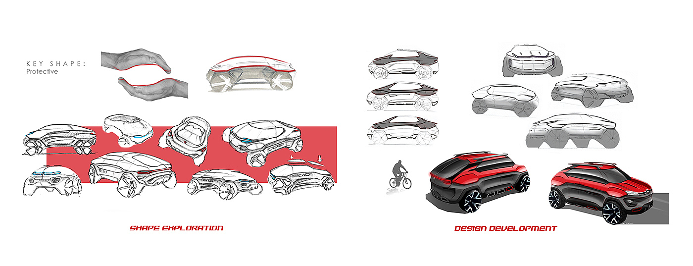 Hand drawn，automobile，
