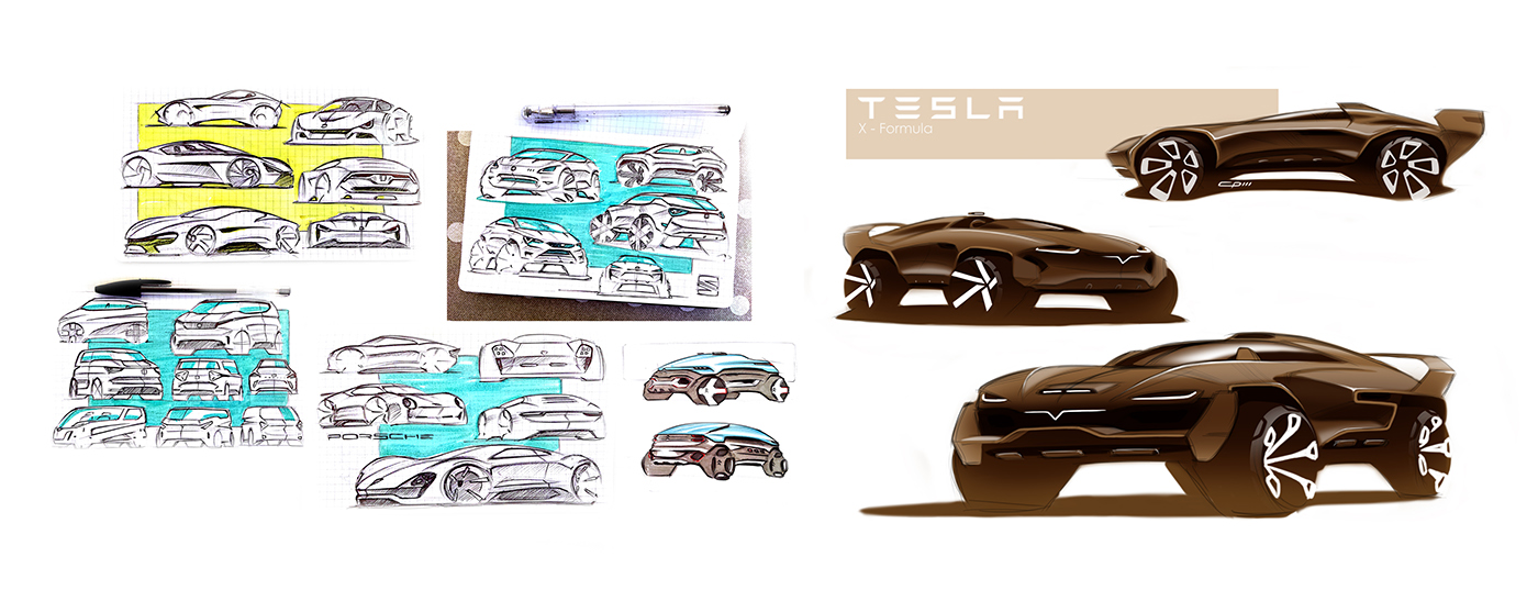 Hand drawn，automobile，