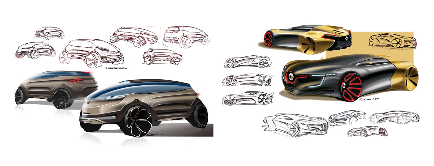 Hand drawn，automobile，