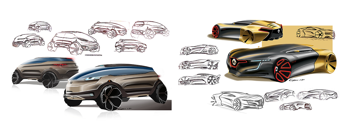 Hand drawn，automobile，