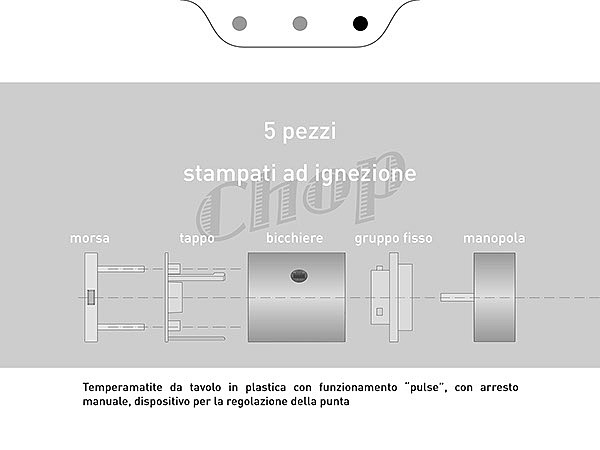 Chop，polycarbonate，high quality，Italy，Pencil sharpener，