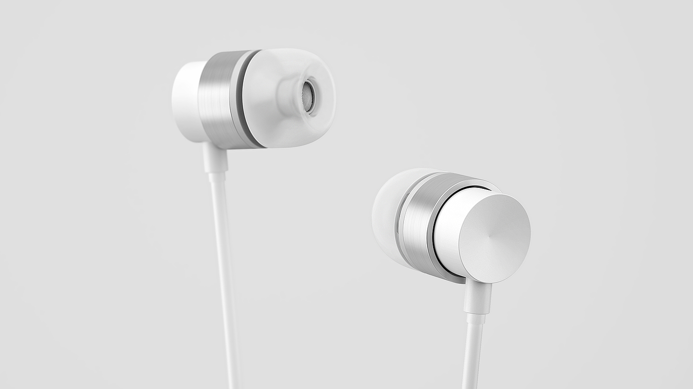 headset，In ear，Blond，monochrome，