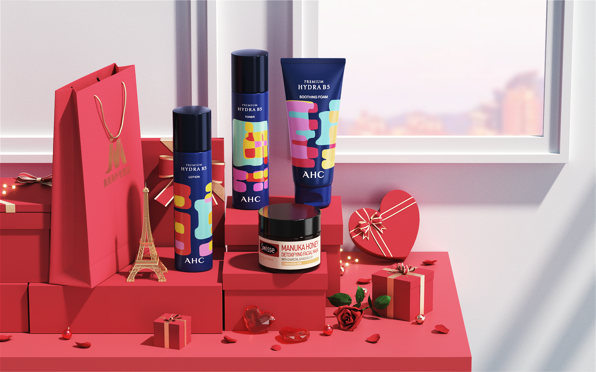 Cosmetics，Make-up，Skin care，Facial Cleanser，banner，