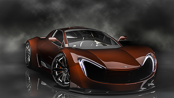 Sports car，Render，high-precision，