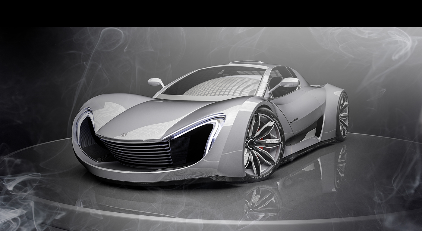 Sports car，Render，high-precision，