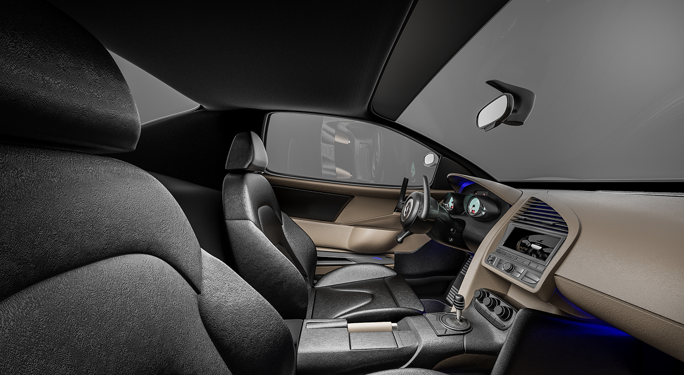 Sports car，Render，high-precision，